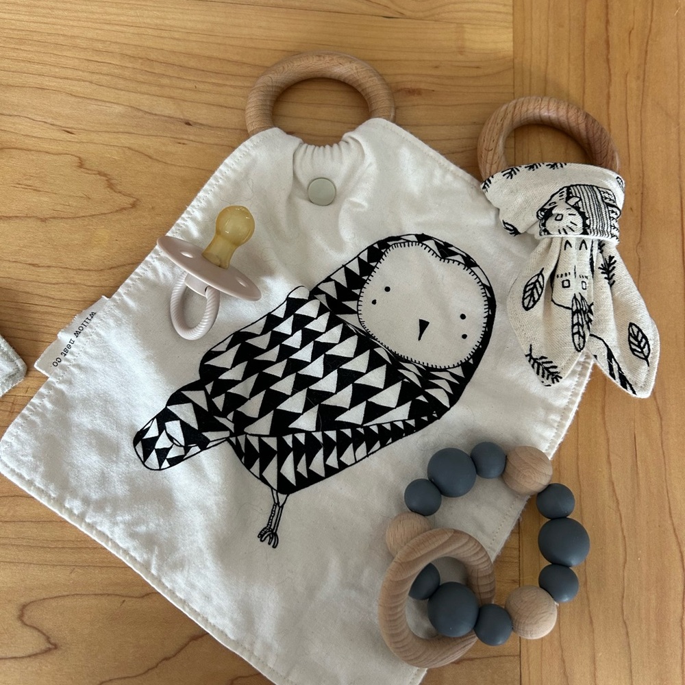 Stylish Black and White Bibs with Graphic Design